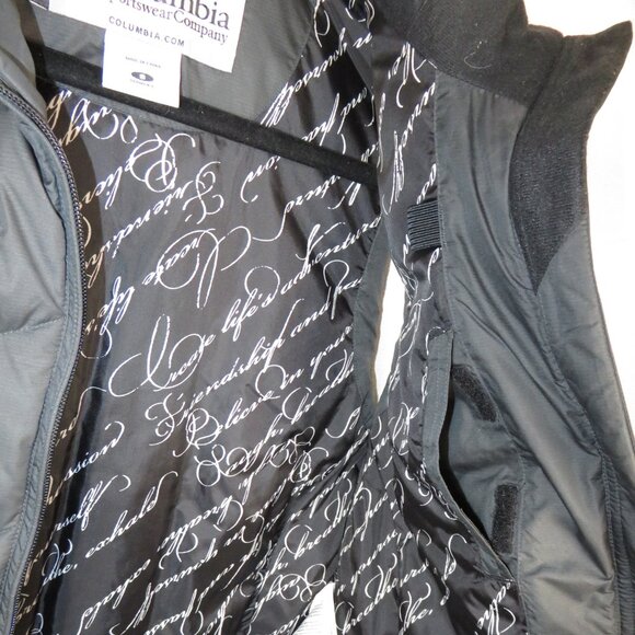 Columbia Titanium Down Puffer Omni-Shield Black Vest Womens Small 209 SL1059 - Picture 15 of 16